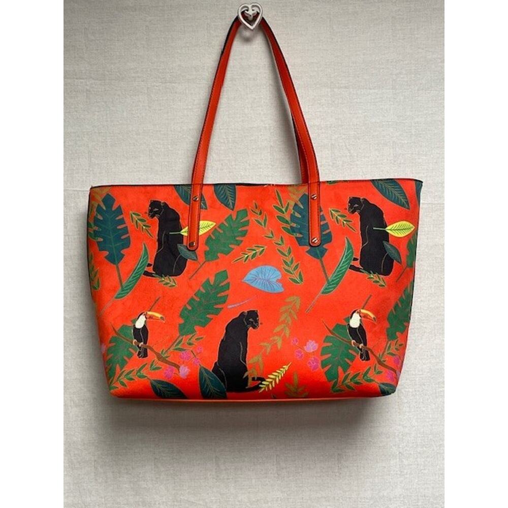 International Concepts Vibrant Jungle Print Tote Bag - Panthers And Toucans